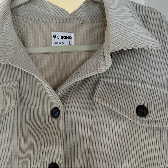 Corduroy Jacket, Vintage Inspired, Women’s Large, Beige - Picture 2 of 6